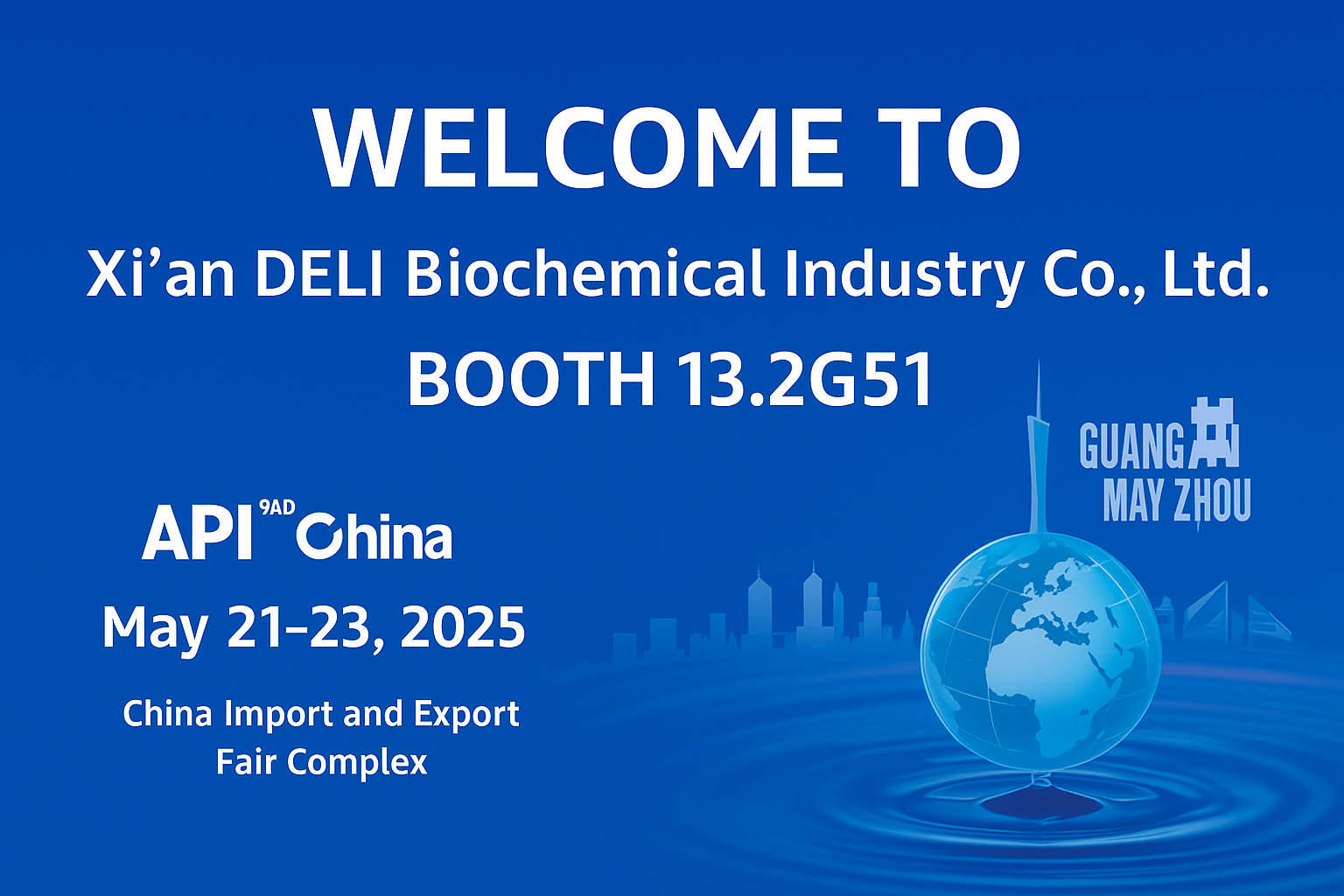 Xi'an Deli Biochemical na vystavenie v 92. API Číne v Guangzhou