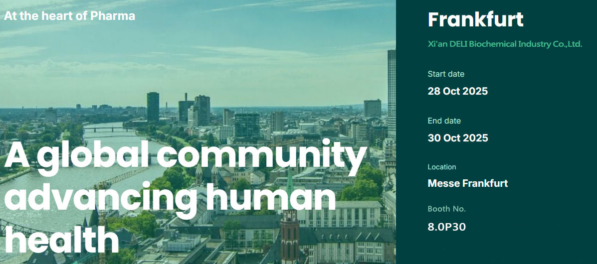 Xi'an Deli Biochemical bude vystavený na CPhI Europe 2025 vo Frankfurte v Nemecku