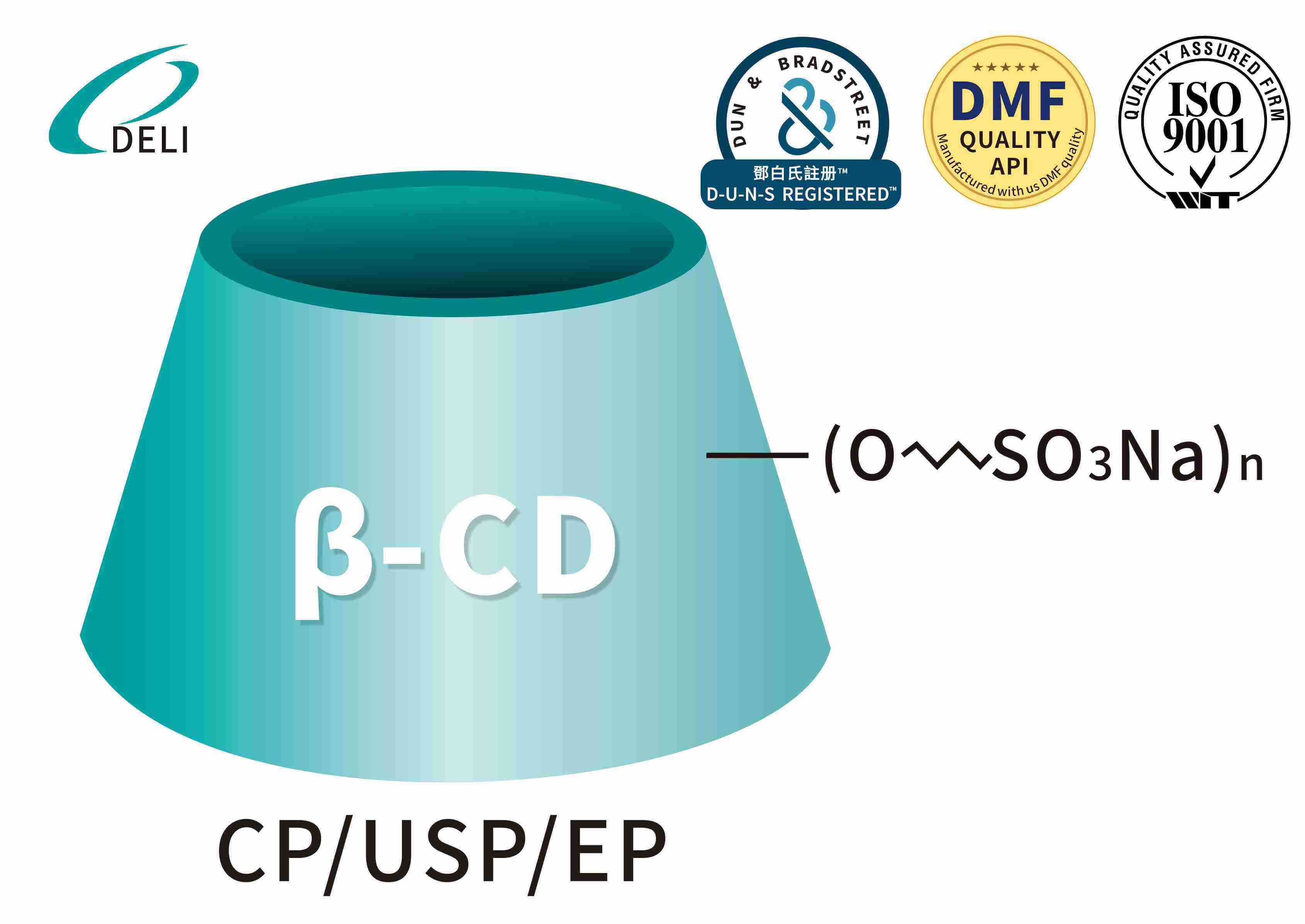 Betadex sulfobutyléter sodný CAS NO 182410-00-0 injekcia